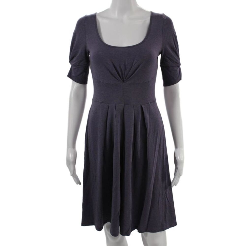 Sportmax Code Womens Fit & Flare Dress Dark Gray 3/4 Sleeve Knee Length Size S